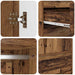 Dulap de Baie Lemn Vechi 79,5 x 49 x 156 cm Lemn compozit - WALTI WALTI