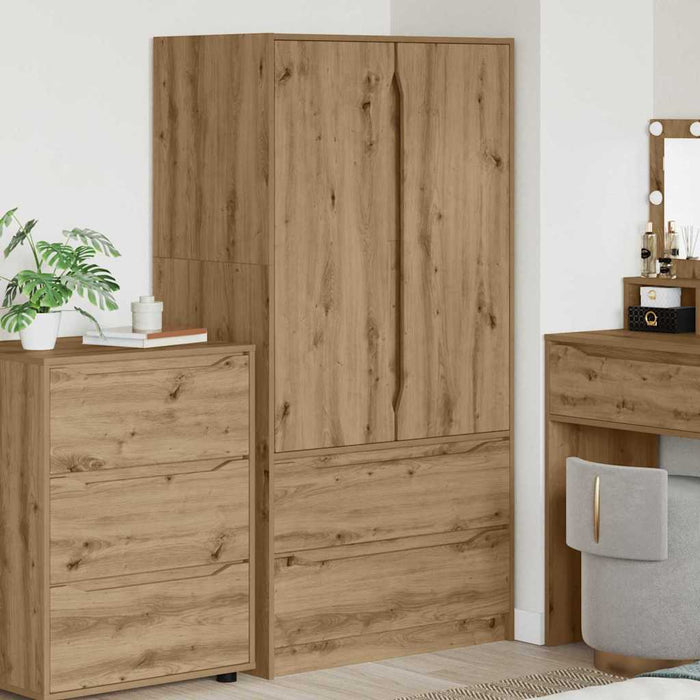 Dulap de Baie Stejar Artizanal 79,5 x 49 x 156 cm Lemn compozit - WALTI WALTI