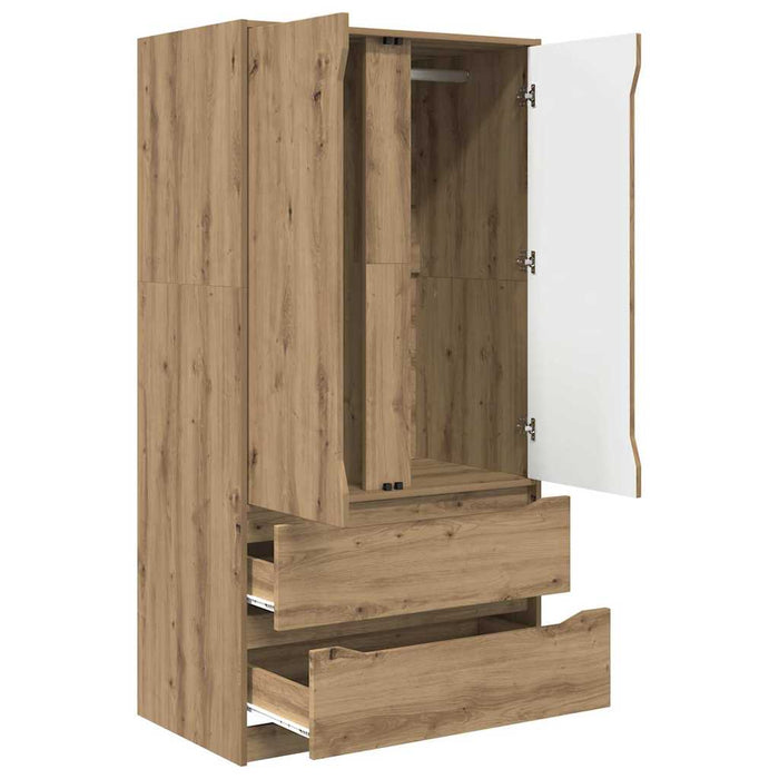 Dulap de Baie Stejar Artizanal 79,5 x 49 x 156 cm Lemn compozit - WALTI WALTI