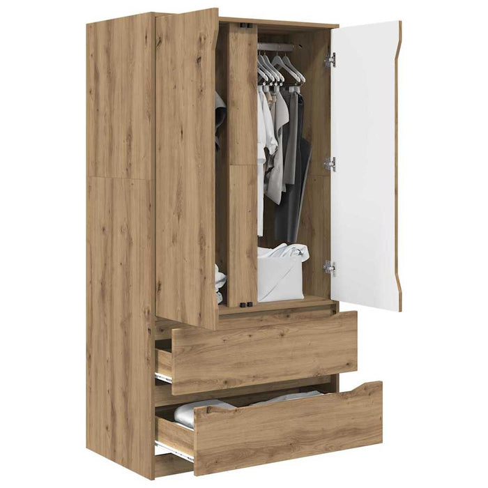 Dulap de Baie Stejar Artizanal 79,5 x 49 x 156 cm Lemn compozit - WALTI WALTI