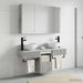 Set dulap baie 4 buc. Gri Beton Lemn prelucrat - WALTI WALTI