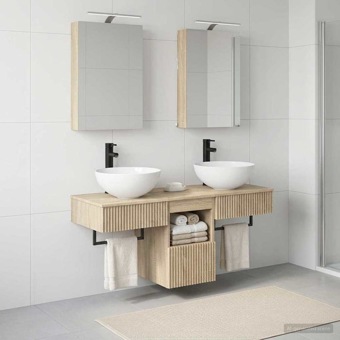 Set dulap baie 5 buc. Stejar Sonoma Lemn prelucrat WALTI