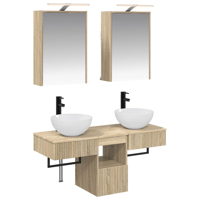 Set dulap baie 5 pcs Stejar Sonoma 43 x 16 x 62,5 cm WALTI