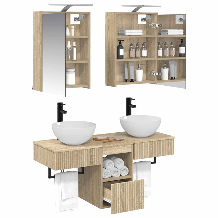 Set dulap baie 5 pcs Stejar Sonoma 43 x 16 x 62,5 cm WALTI