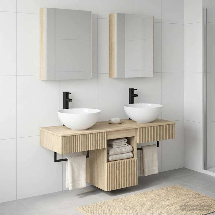 Set dulap baie 5 buc. Stejar Sonoma Lemn prelucrat - WALTI WALTI