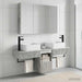 Set dulap baie 4 buc. Gri Beton Lemn prelucrat - WALTI WALTI