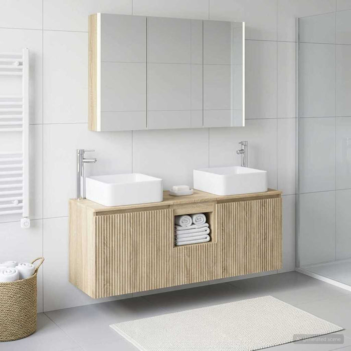 Set dulap baie 4 buc. Stejar Sonoma Lemn prelucrat - WALTI WALTI