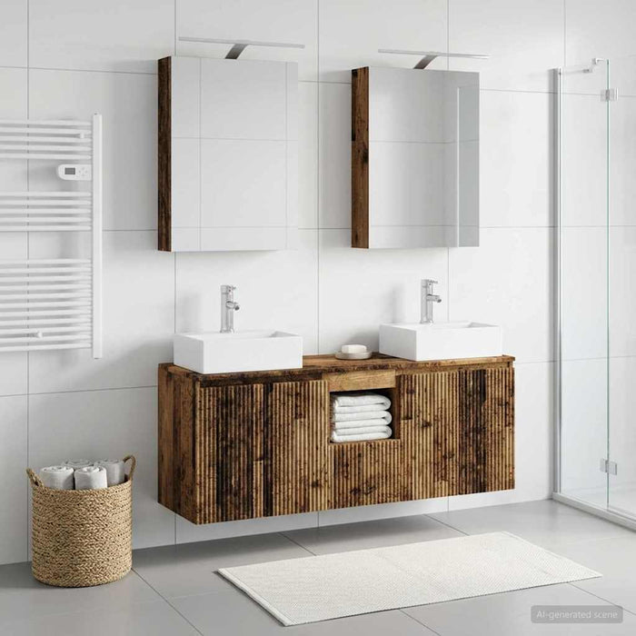 Set dulap baie 5 pcs Lemn vechi Lemn prelucrat WALTI
