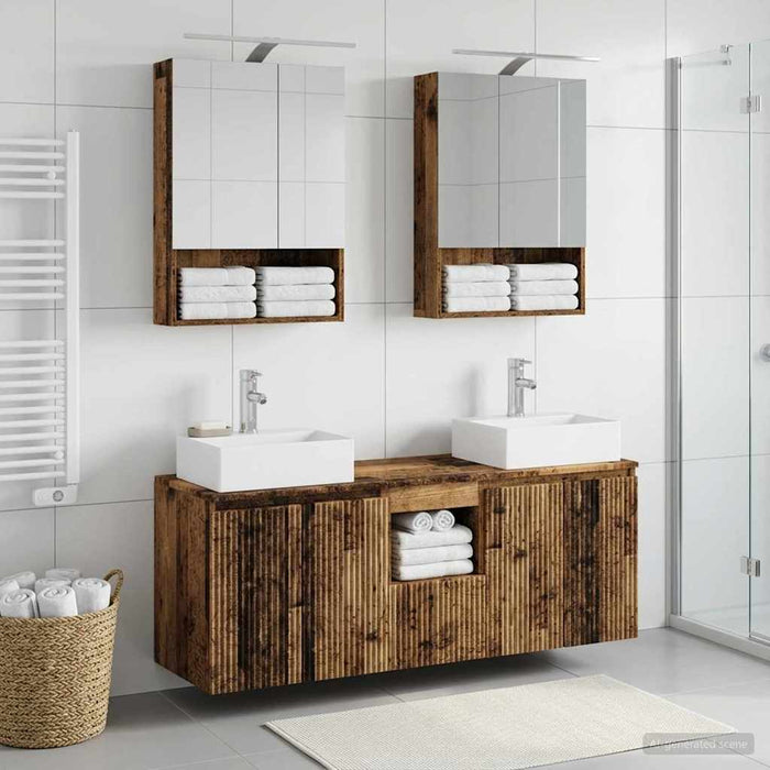 Set dulap baie 5 pcs Lemn vechi Lemn prelucrat WALTI