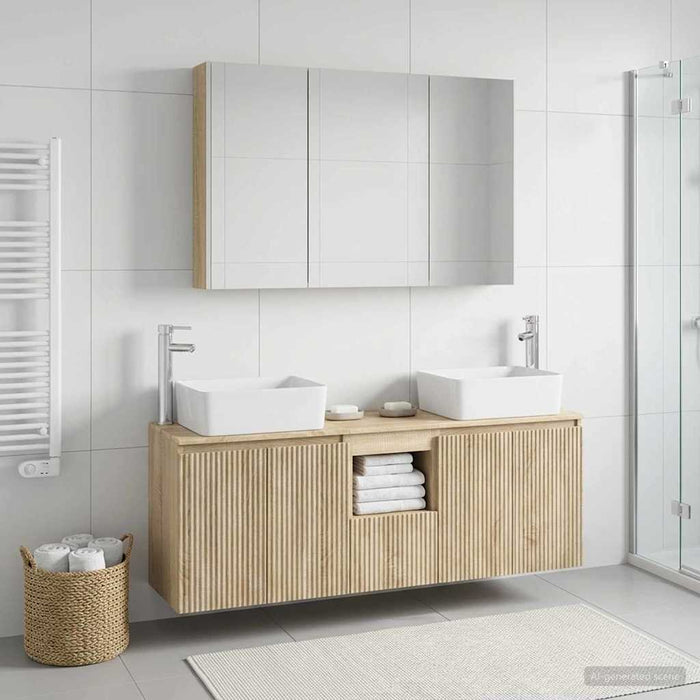 Set dulap baie 4 pcs Stejar Sonoma Lemn prelucrat WALTI