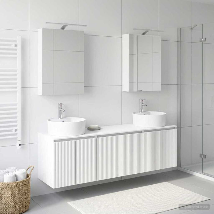 Set dulap baie 5 pcs Alb Lemn prelucrat WALTI