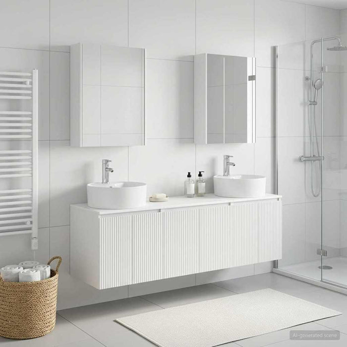 Set dulap baie 5 pcs Alb Lemn prelucrat WALTI