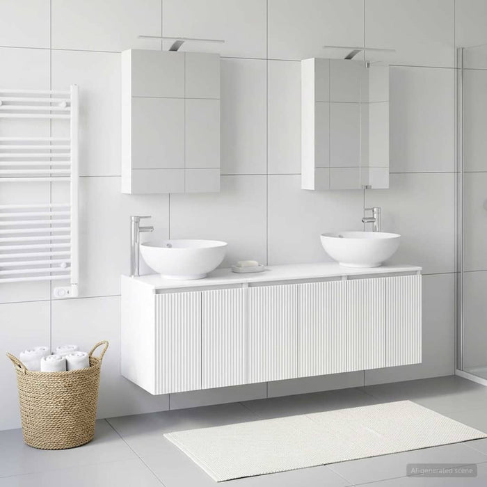 Set dulap baie 5 pcs Alb Lemn prelucrat WALTI