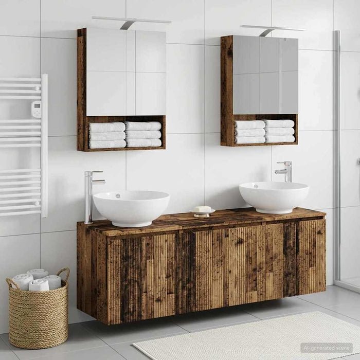 Set dulap baie 5 pcs Lemn vechi Lemn prelucrat WALTI