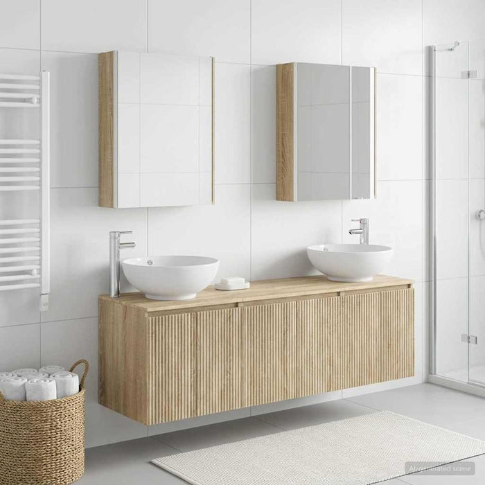 Set dulap baie 5 pcs Stejar Sonoma Lemn prelucrat WALTI