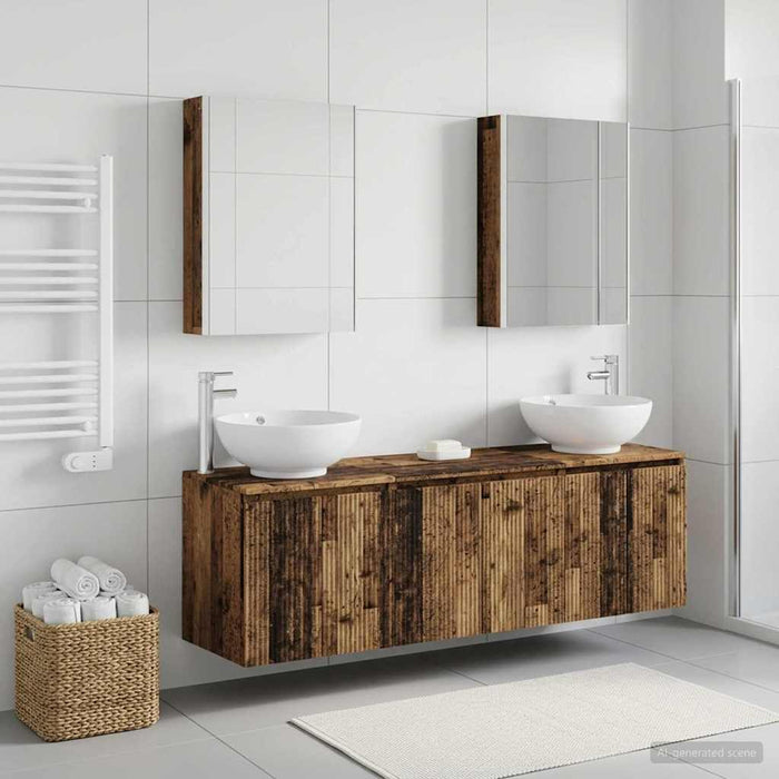 Set dulap baie 5 pcs Lemn vechi Lemn prelucrat WALTI