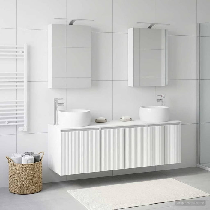 Set dulap baie 5 pcs Alb Lemn prelucrat WALTI