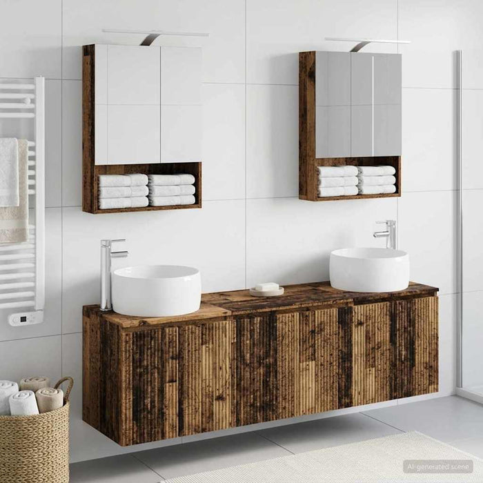 Set dulap baie 5 pcs Lemn vechi Lemn prelucrat WALTI