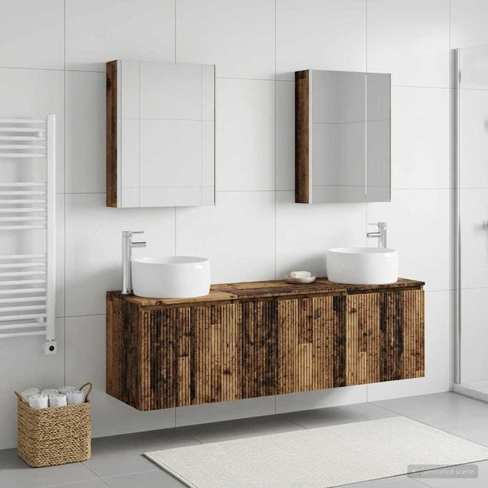 Set dulap baie 5 pcs Lemn vechi Lemn prelucrat WALTI