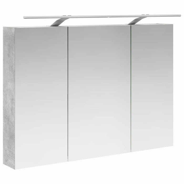 Set dulap baie 4 pcs Gri Beton Lemn prelucrat WALTI