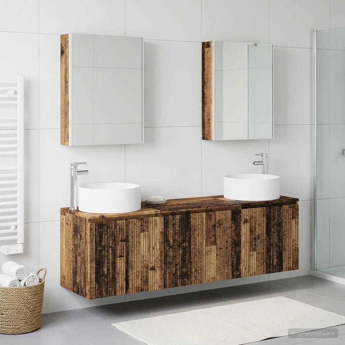 Set dulap baie 5 pcs Lemn vechi Lemn prelucrat WALTI