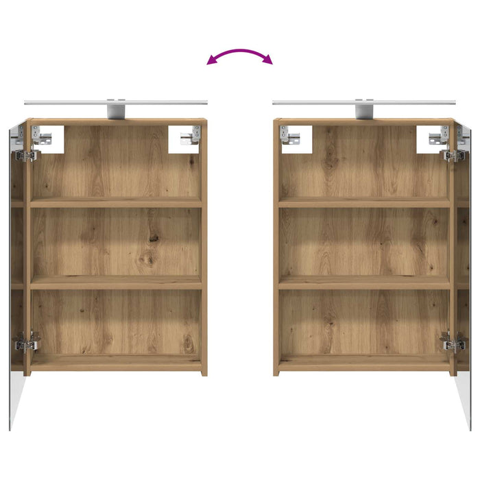 Set dulap baie 5 pcs Stejar Artizanal 50 x 14,5 x 70 cm WALTI
