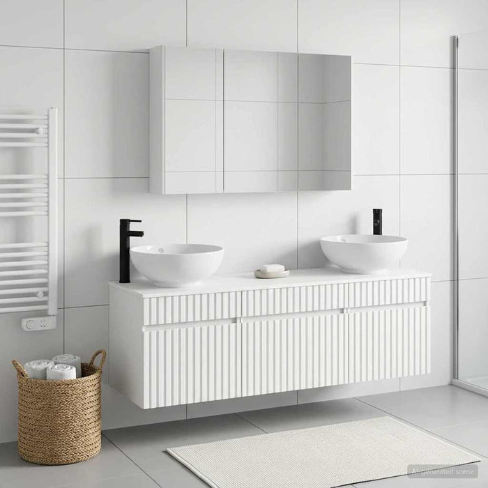 Set dulap baie 4 pcs Alb 103,5 x 15,5 x 70 cm Lemn prelucrat WALTI