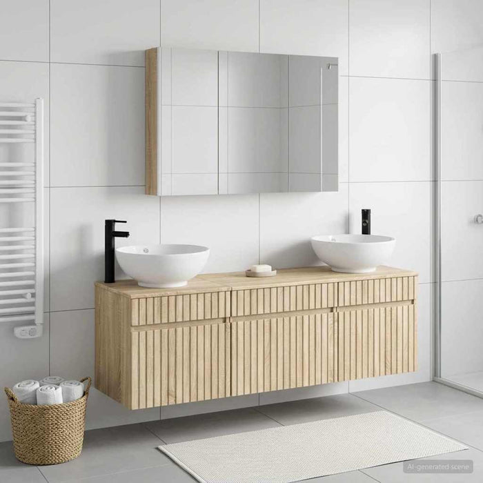 Set dulap baie 4 pcs Stejar Sonoma 103,5 x 15,5 x 70 cm WALTI