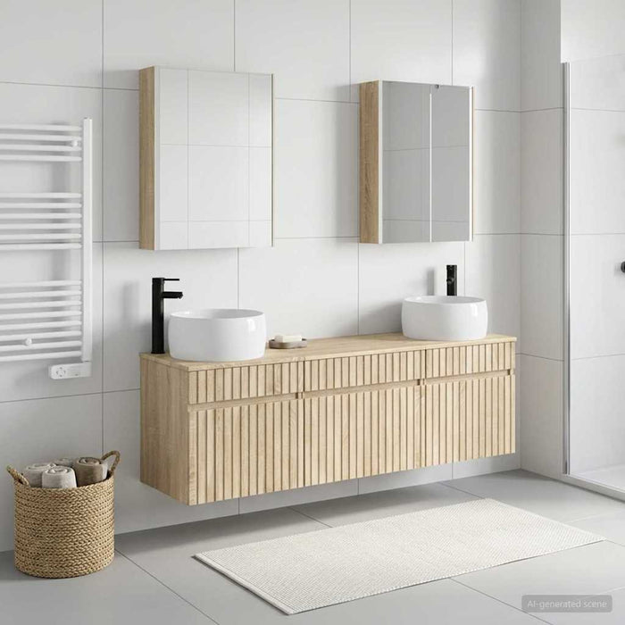 Set dulap baie 5 pcs Stejar Sonoma 53 x 15,5 x 70 cm WALTI