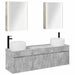 Set dulap baie 5 buc. Gri Beton Lemn prelucrat - WALTI WALTI