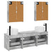 Set dulap baie 5 buc. Gri Beton Lemn prelucrat - WALTI WALTI