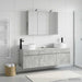 Set dulap baie 4 buc. Gri Beton Lemn prelucrat - WALTI WALTI