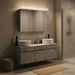 Set dulap baie 4 buc. Gri Beton Lemn prelucrat - WALTI WALTI