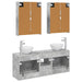 Set dulap baie 5 buc. Gri Beton Lemn prelucrat - WALTI WALTI