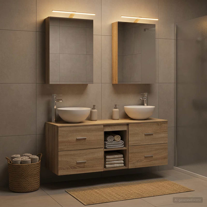 Set de mobilier pentru baie 5 buc. Stejar Sonoma WALTI
