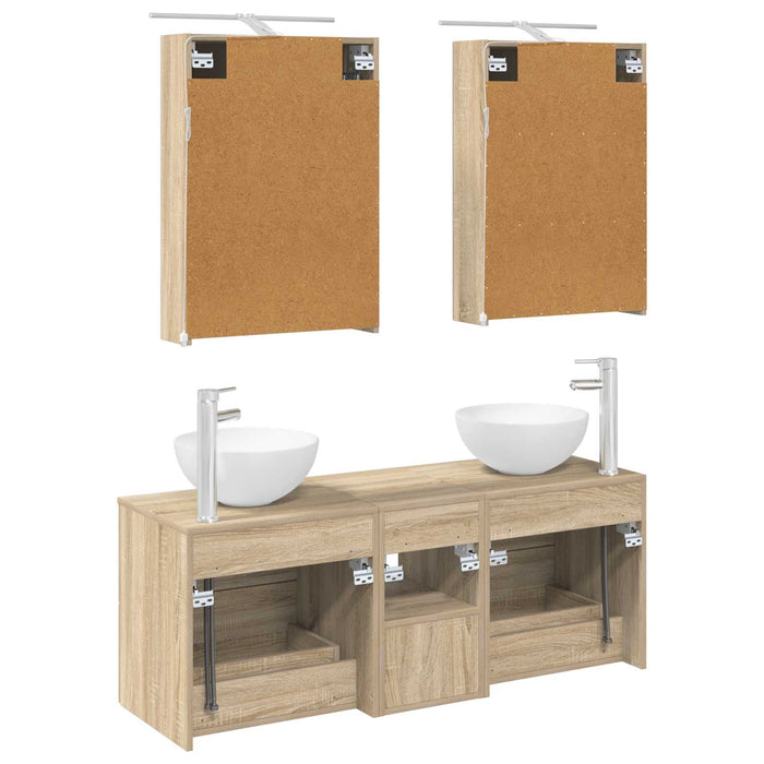 Set de mobilier pentru baie 5 pcs Stejar Sonoma WALTI