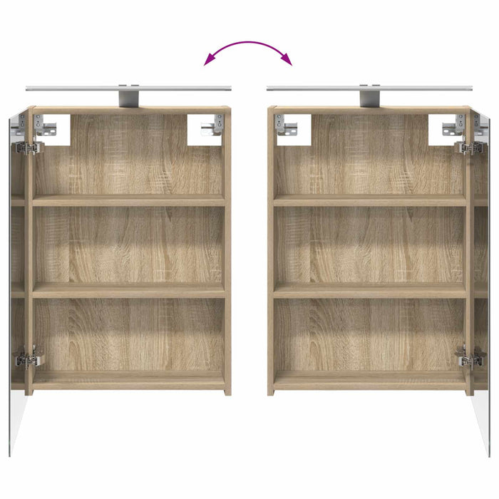 Set de mobilier pentru baie 5 pcs Stejar Sonoma WALTI