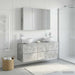 Set de mobilier pentru baie 4 buc. Gri Beton - WALTI WALTI