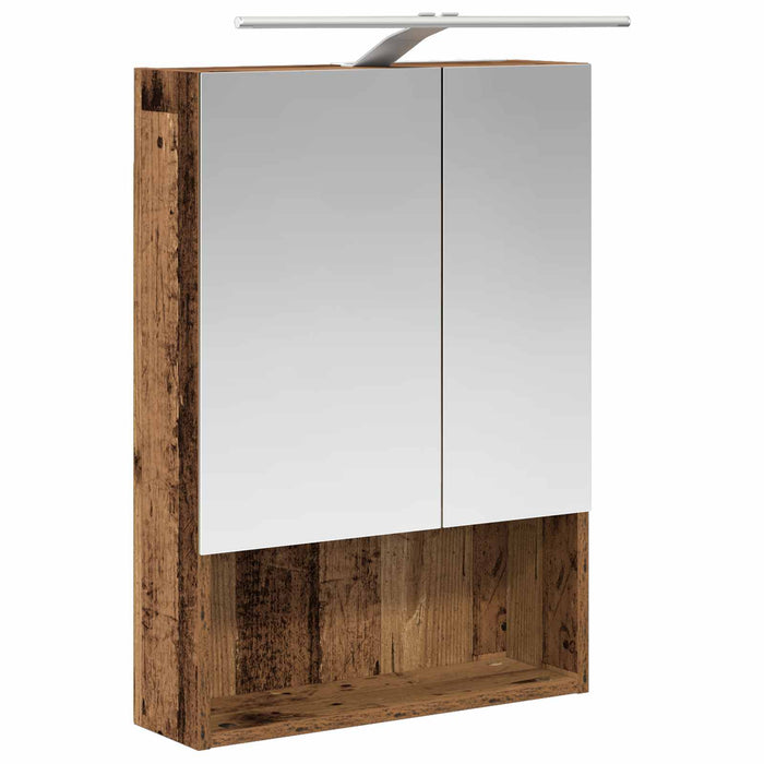 Set de mobilier pentru baie 5 pcs Lemn vechi WALTI