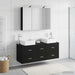 Set de mobilier pentru baie 4 buc. Stejar Negru - WALTI WALTI