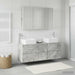 Set de mobilier pentru baie 4 buc. Gri Beton - WALTI WALTI