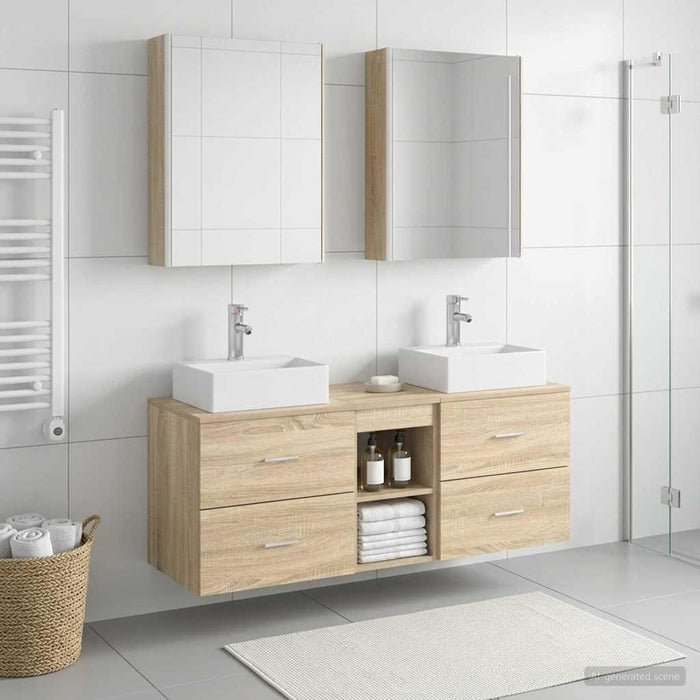 Set de mobilier pentru baie 5 buc. Stejar Sonoma WALTI