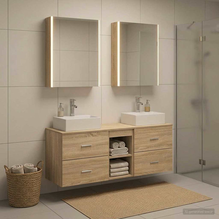 Set de mobilier pentru baie 5 buc. Stejar Sonoma WALTI