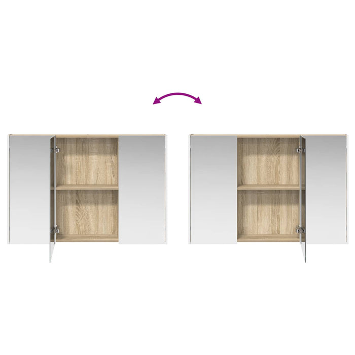 Set de mobilier pentru baie 4 pcs Stejar Sonoma WALTI