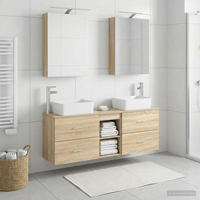 Set de mobilier pentru baie 5 buc. Stejar Sonoma WALTI