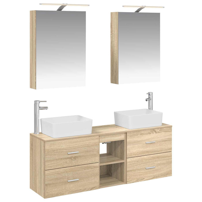Set de mobilier pentru baie 5 pcs Stejar Sonoma WALTI