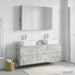 Set de mobilier pentru baie 4 buc. Gri Beton - WALTI WALTI