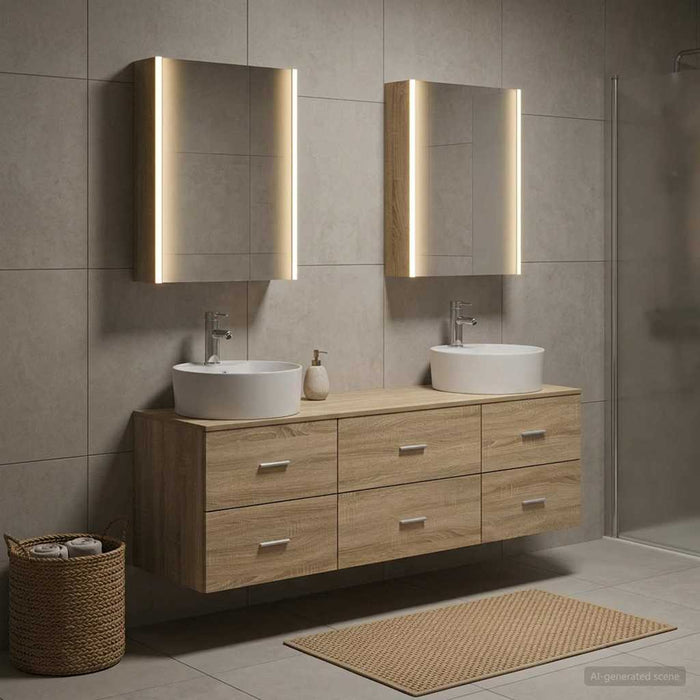 Set de mobilier pentru baie 5 buc. Stejar Sonoma WALTI