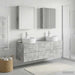 Set de mobilier pentru baie 5 buc. Gri Beton - WALTI WALTI