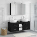 Set de mobilier pentru baie 4 buc. Stejar Negru - WALTI WALTI